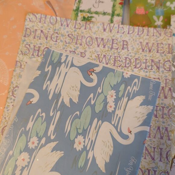 Gift Wrap Sheets Paper Vintage Lot All Occasion Birthday Anniversary Shower - Picture 4 of 6